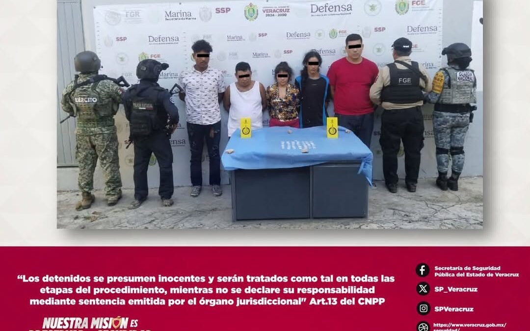 Detienen a 14 personas y aseguran drogas en Veracruz