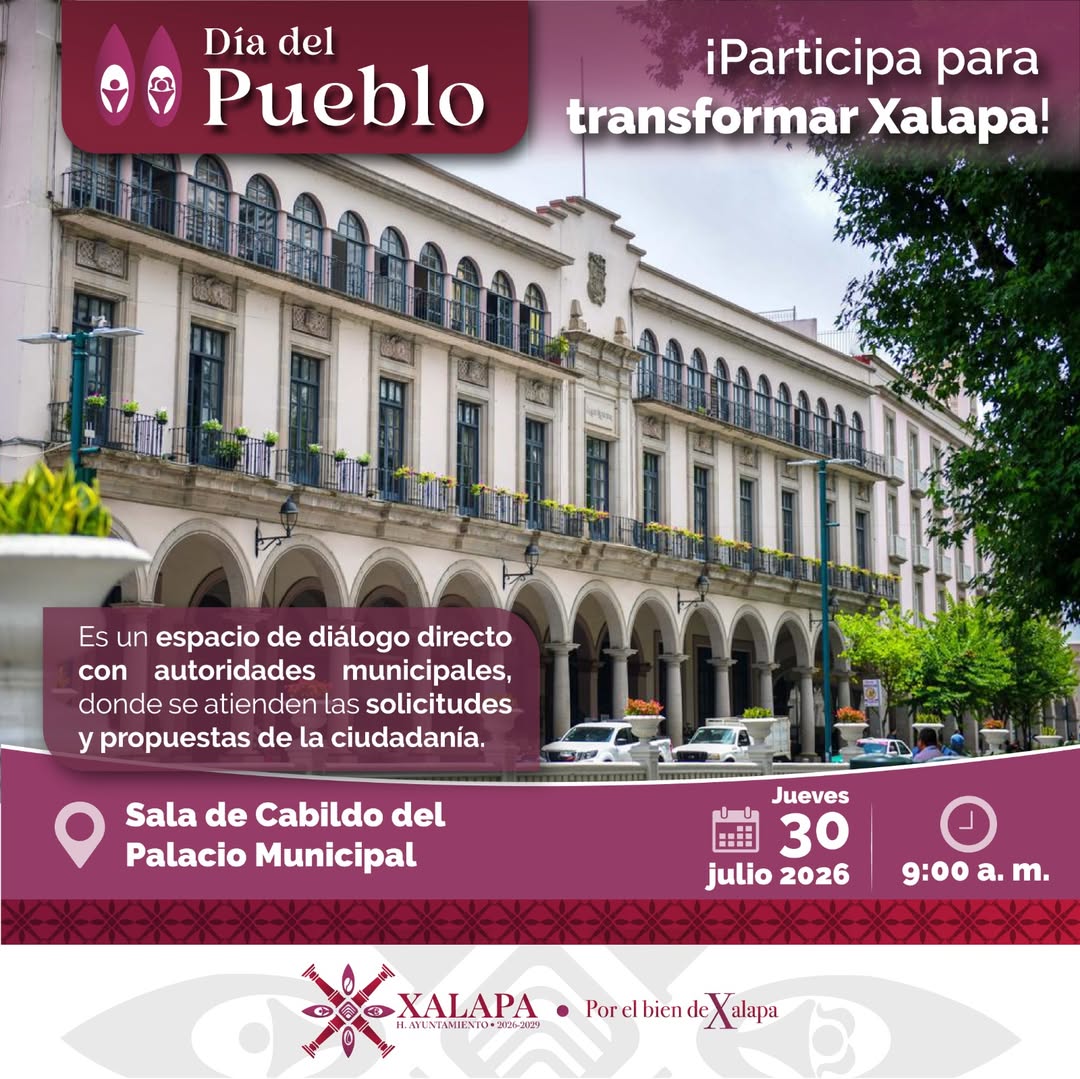 Cartel del programa Día del Pueblo del Ayuntamiento de Xalapa