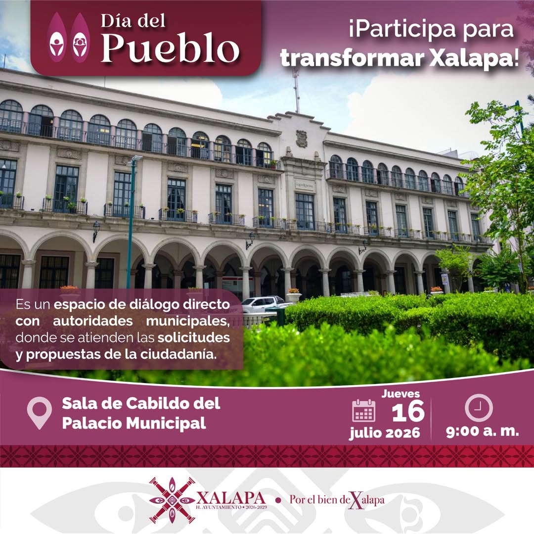 Convocatoria al Día del Pueblo en Xalapa para el 16 de julio