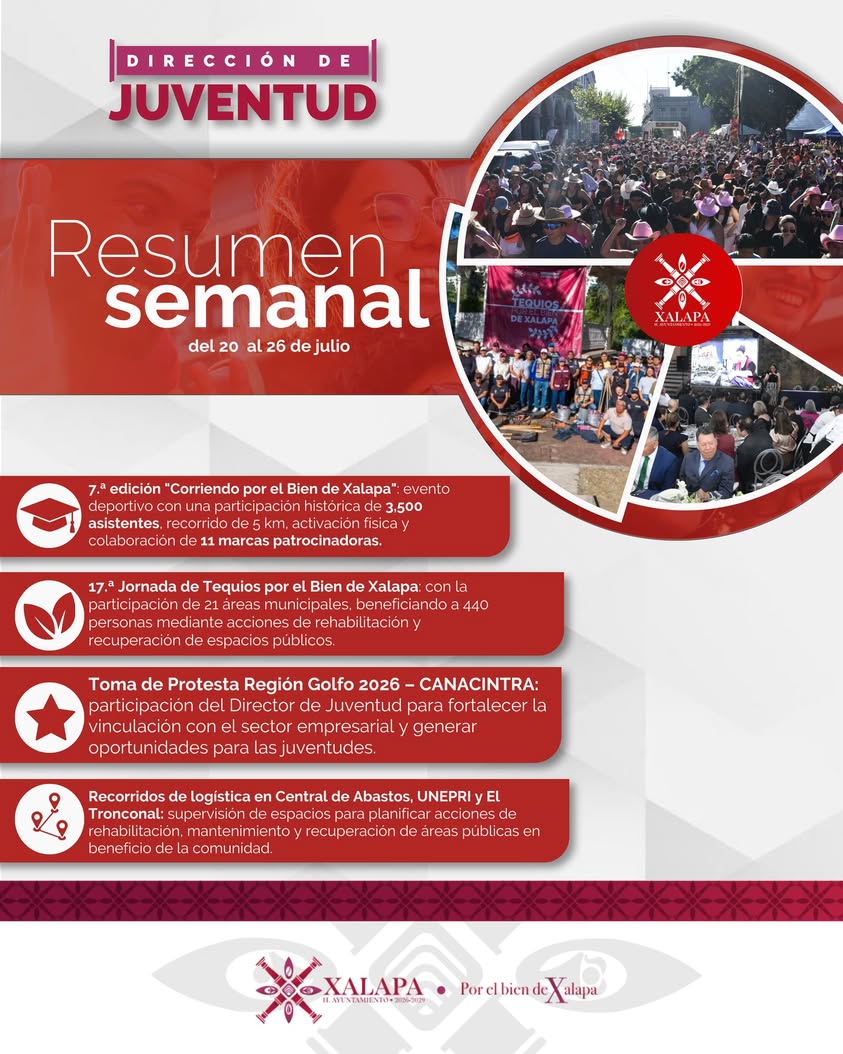 Dirección de Juventud del Ayuntamiento de Xalapa impulsa programas y talleres para jóvenes