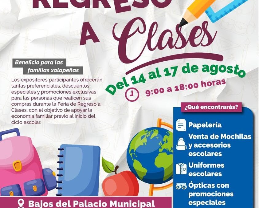 Regreso a clases: feria con descuentos del 14 al 17 de agosto