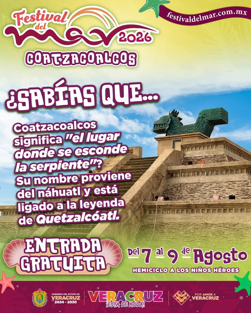Cartel del Festival del Mar 2026 en Coatzacoalcos