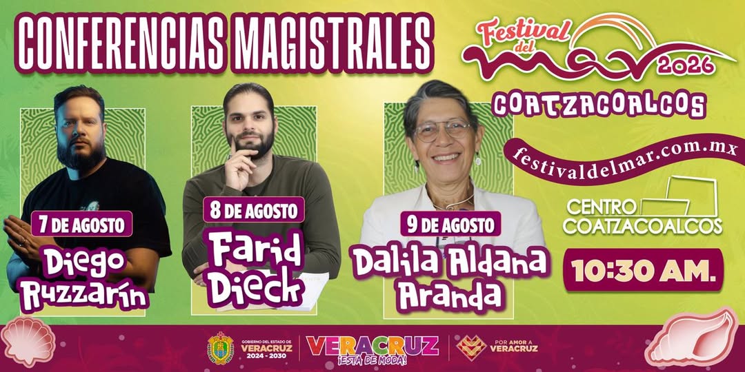 Festival del Mar 2026 en Coatzacoalcos con conferencias magistrales