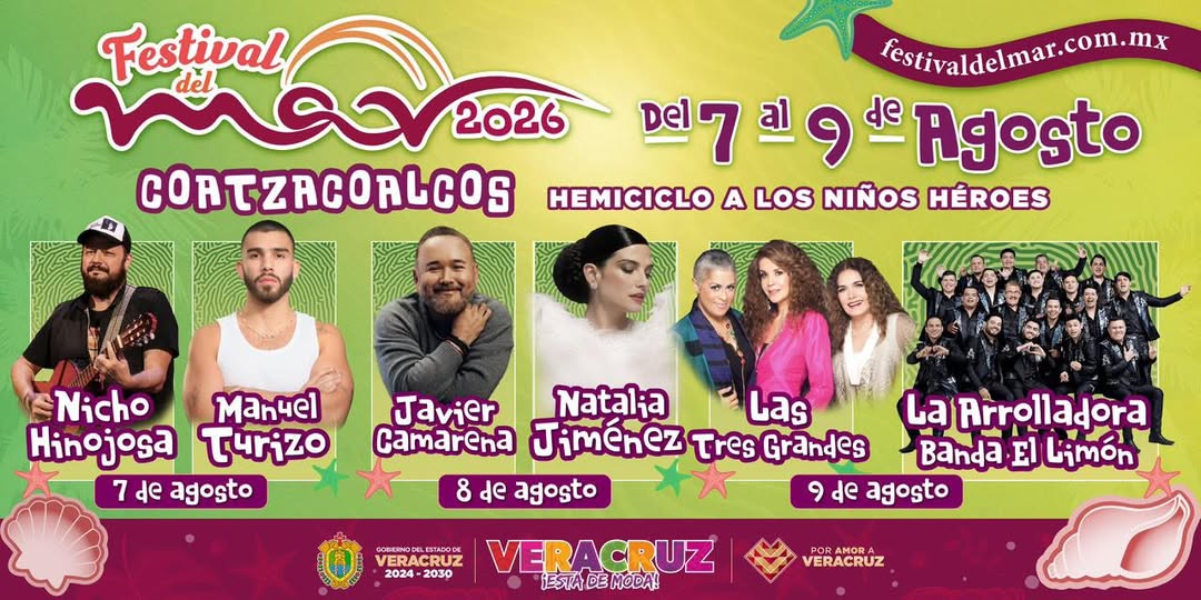 Festival del Mar en Coatzacoalcos del 7 al 9 de agosto