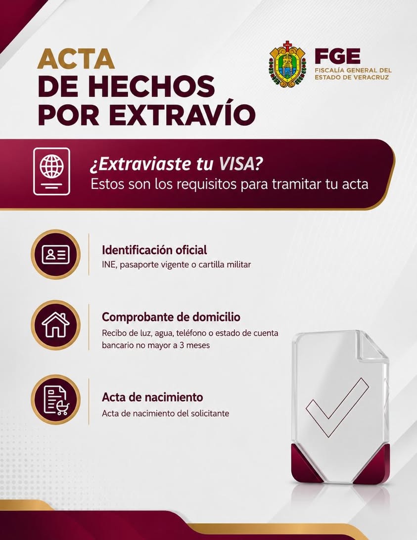 fge-veracruz-requisitos-acta-hechos-extravio-visa Requisitos para Acta de Hechos por extravío de visa publicados por Fiscalía de Veracruz