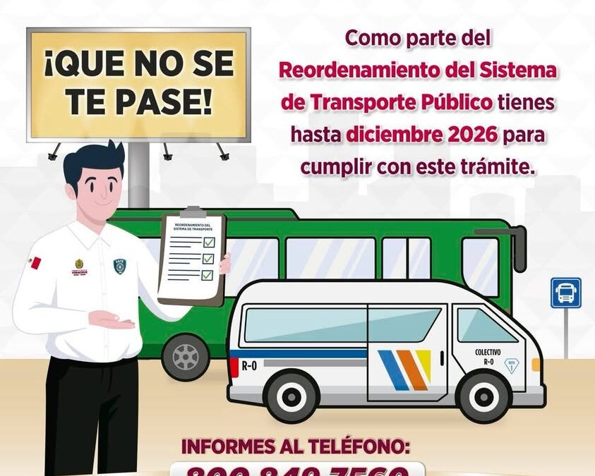 Inicia programa de reordenamiento del transporte público en Veracruz