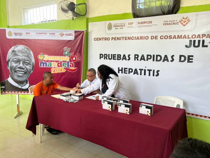 Salud y prevención en penales de Veracruz por Semana Mandela