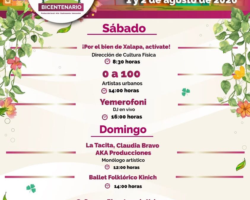 Cartelera cultural del Mercadito Bicentenario para este fin de semana