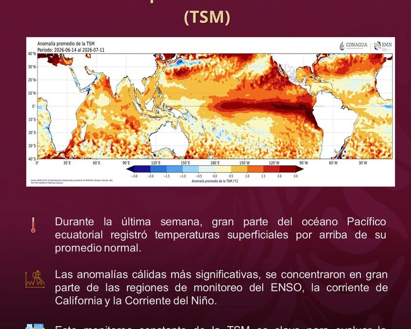 Monitoreo de temperatura del mar clave para evaluar El Niño