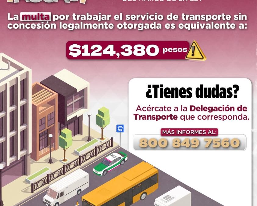 Multas para transportistas fuera de la ley en Veracruz