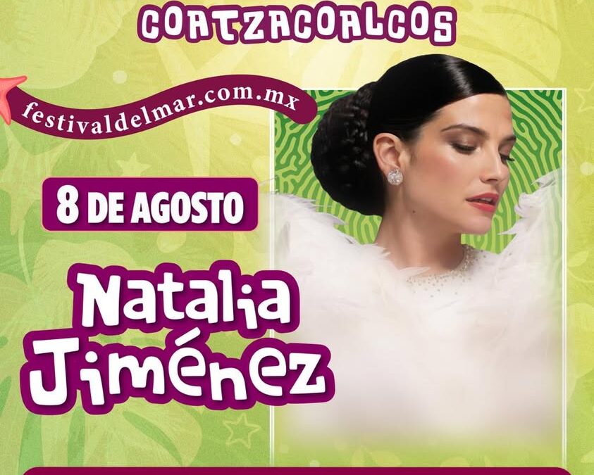 Natalia Jiménez se presentará en el Festival del Mar 2026 en Coatzacoalcos
