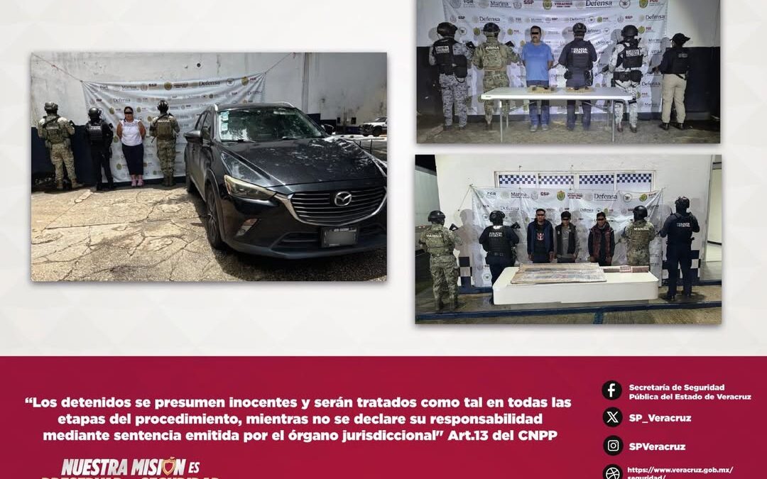 Operativos en 33 municipios de Veracruz dejan 35 detenidos