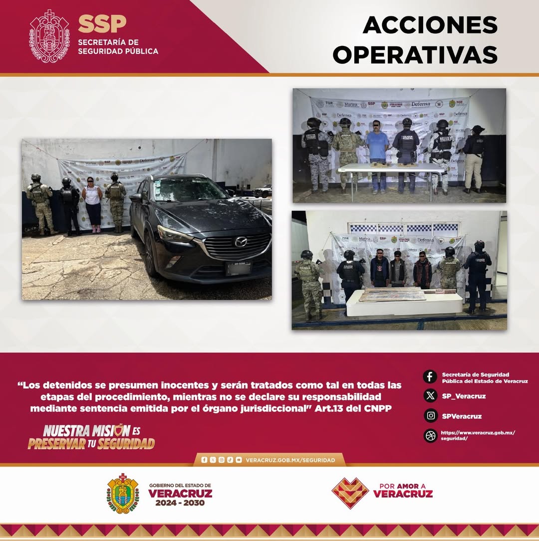 Operativos coordinados contra el narcomenudeo en Veracruz