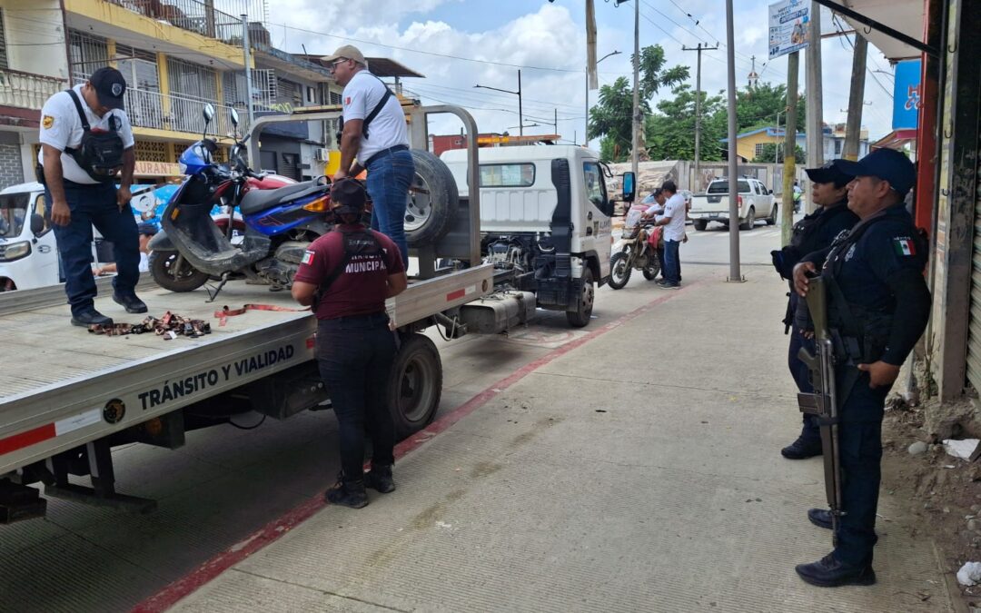 Operativos permanentes en Álamo para reducir accidentes de motos