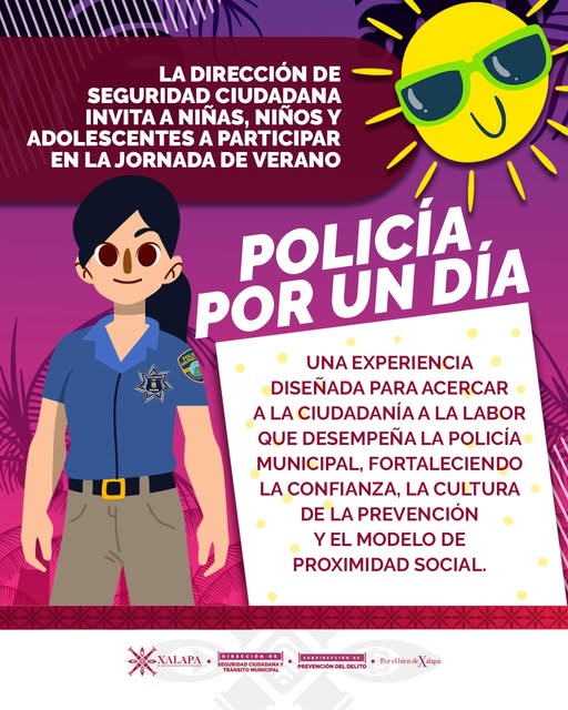 Xalapa invita a niños y jóvenes a ser policía por un día
