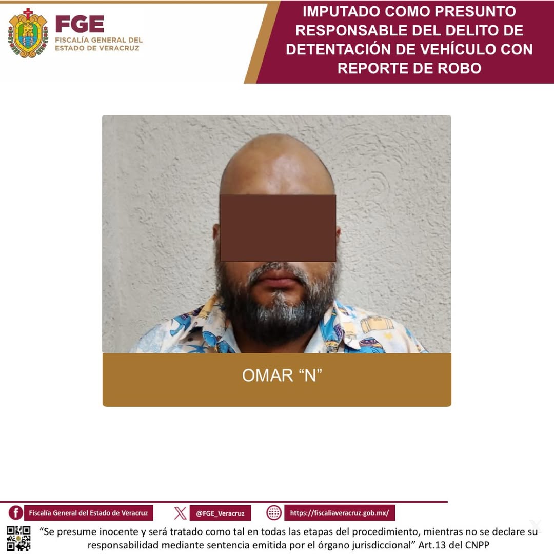 Omar N presunto responsable de conducir vehículo robado en Córdoba