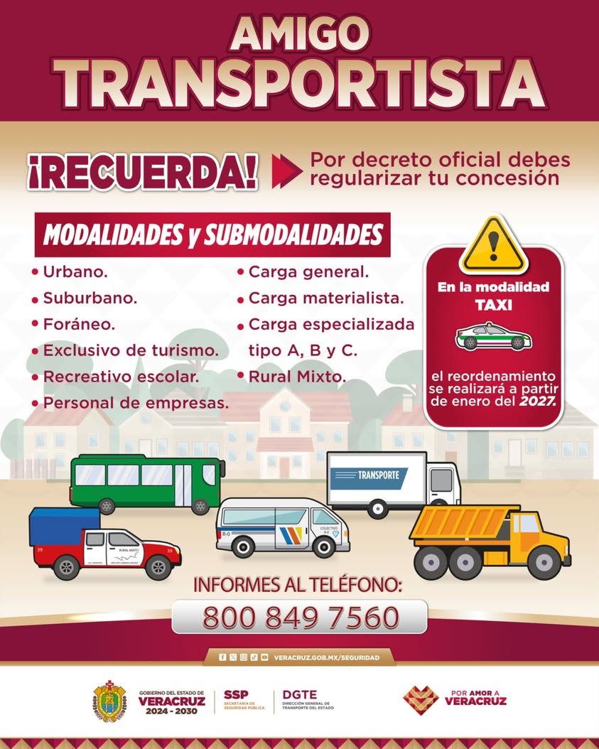 programa-reordenamiento-transporte-publico-veracruz SSP Veracruz informa sobre regularización de concesiones de transporte público