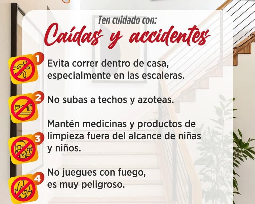 Protección Civil recomienda prevenir caídas y accidentes en casa
