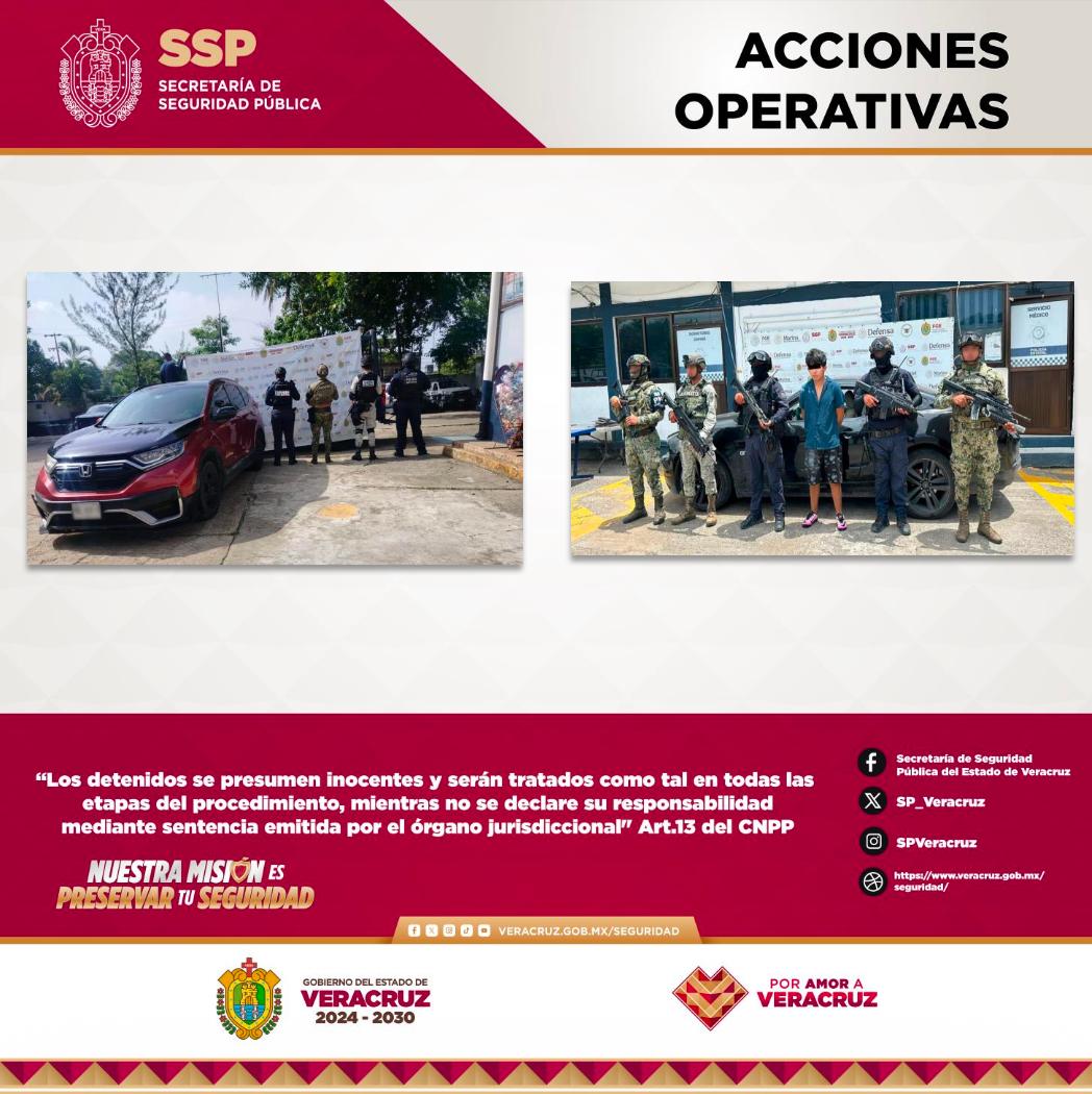 Vehículos recuperados por SSP Veracruz en operativos semanales