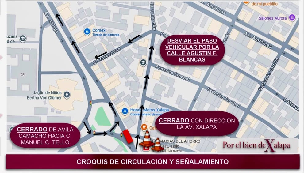 Inician rehabilitación de losas en avenida 20 de Noviembre en Xalapa