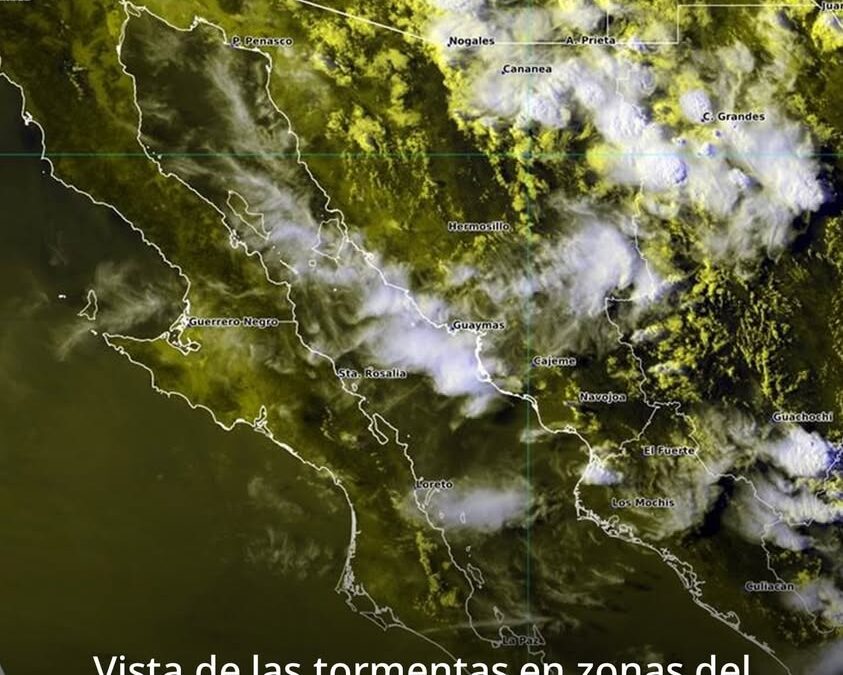 Satélite GOES-19 capta nubosidad sobre el noroeste de México