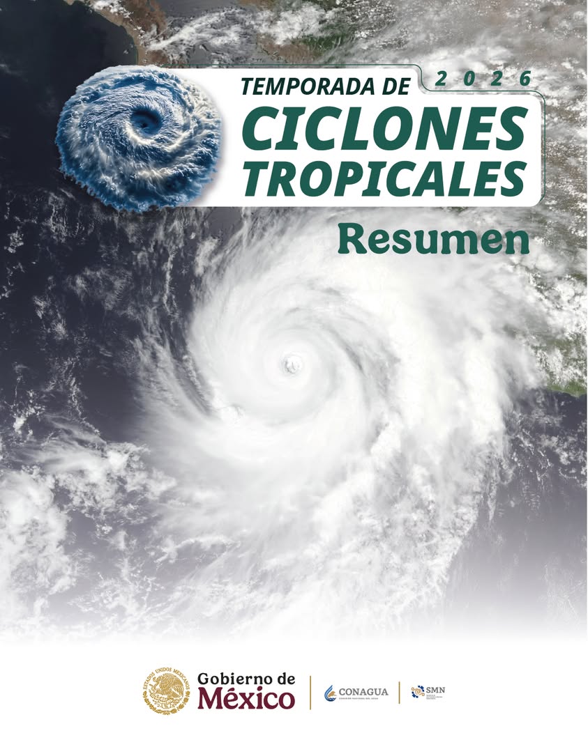 Publicación del SMN sobre pronóstico de ciclones para la temporada de lluvias