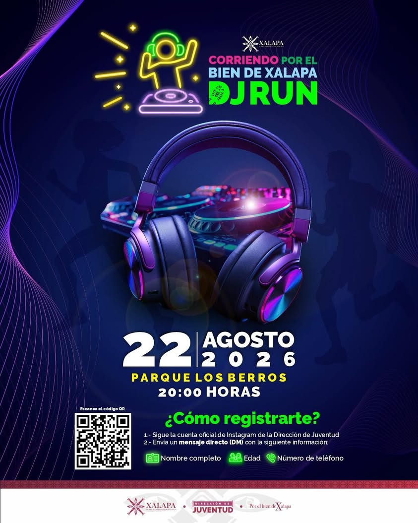 Carrera nocturna Social Running en el Parque Los Berros de Xalapa