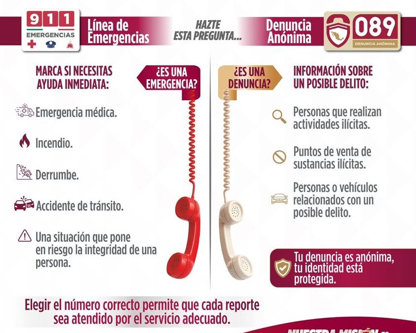 SSP Veracruz explica cómo usar 911 y 089