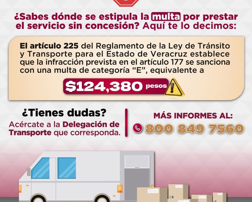 SSP Veracruz advierte multas a transportistas sin concesión
