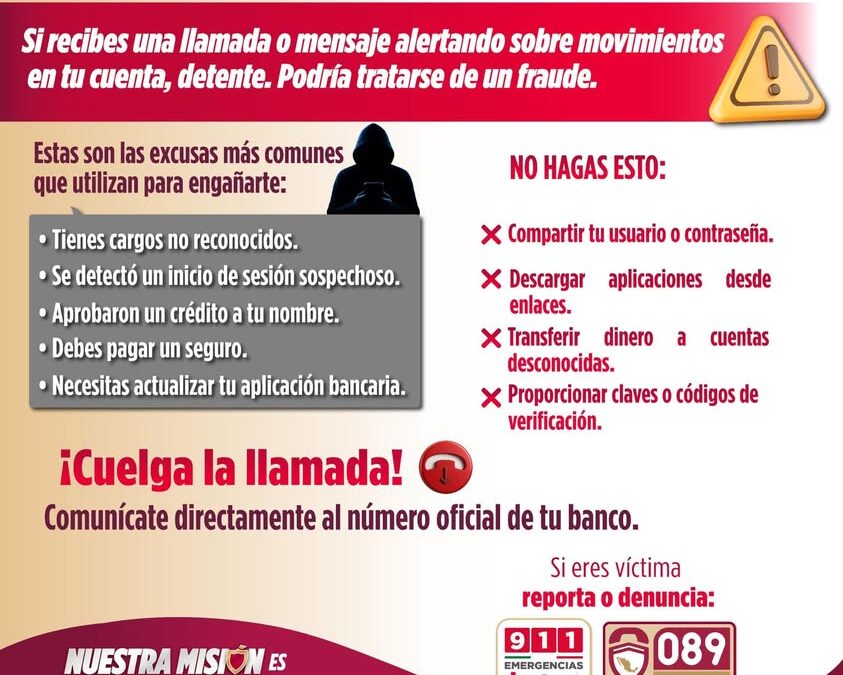 SSP Veracruz recomienda verificar llamadas financieras ante urgencia