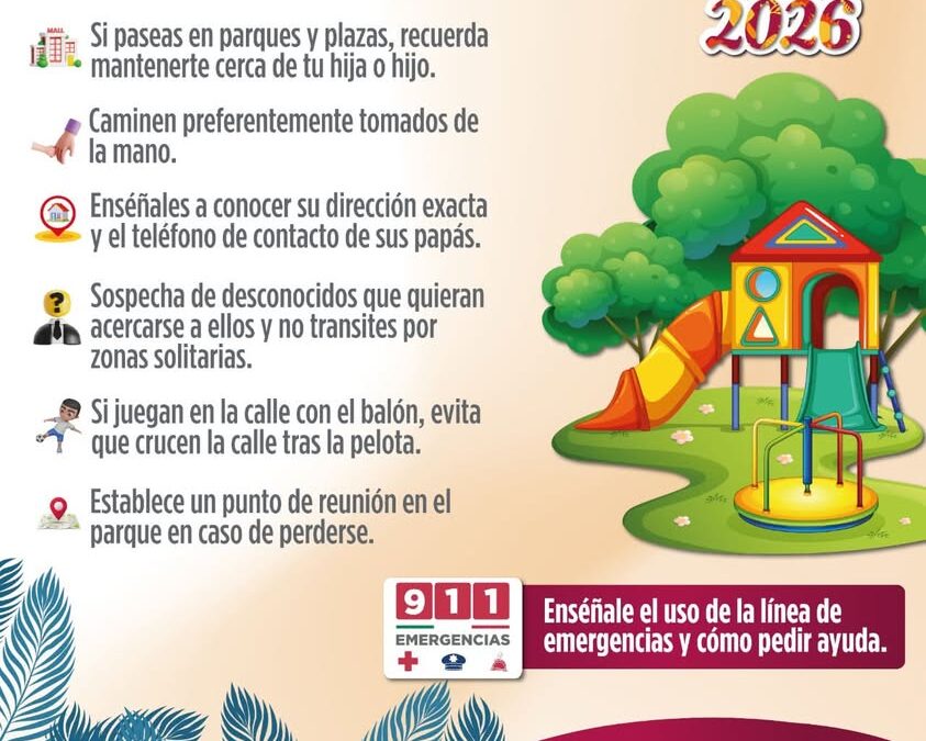 SSP Veracruz recomienda proteger a niños en vacaciones