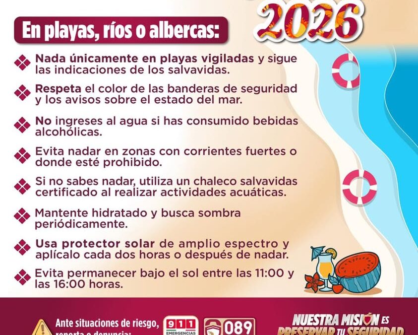 SSP Veracruz emite recomendaciones para vacaciones seguras
