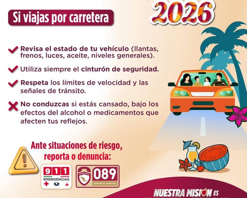 Recomendaciones para vacaciones seguras en Verano 2026