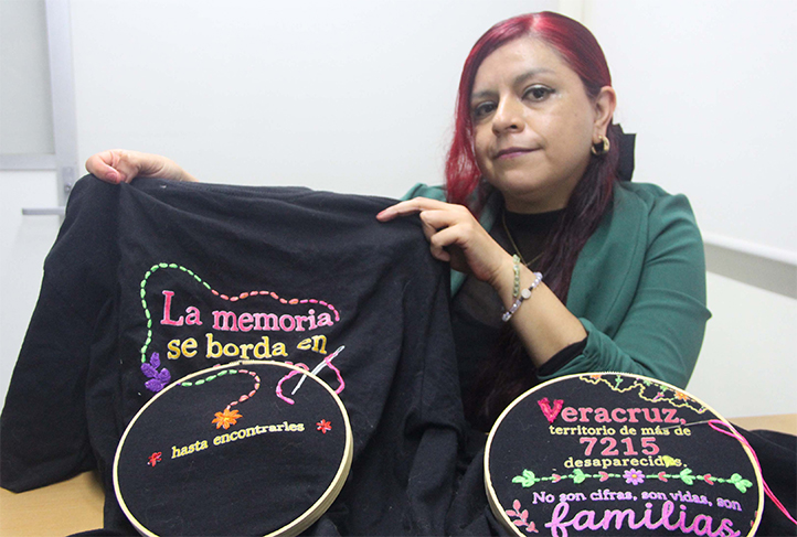 Pieza textil del proyecto Bordando memoria, tejiendo resistencias