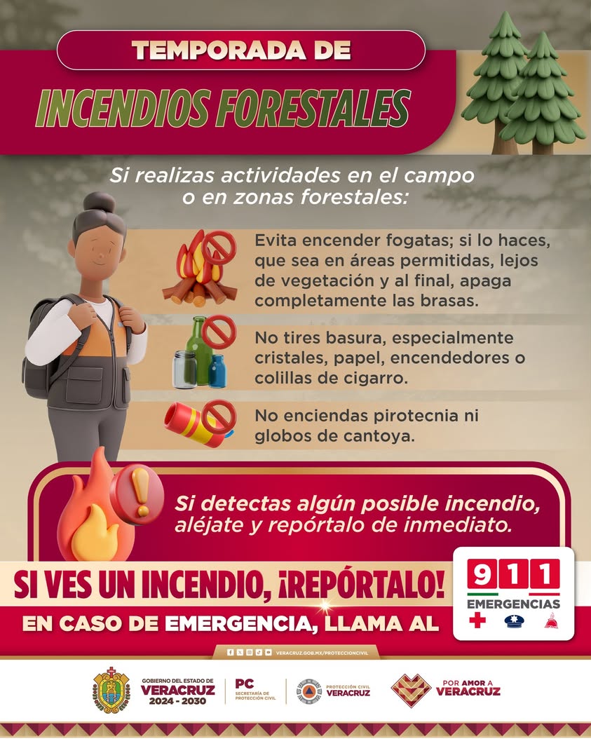 Riesgo de incendios por altas temperaturas durante la canícula en Veracruz