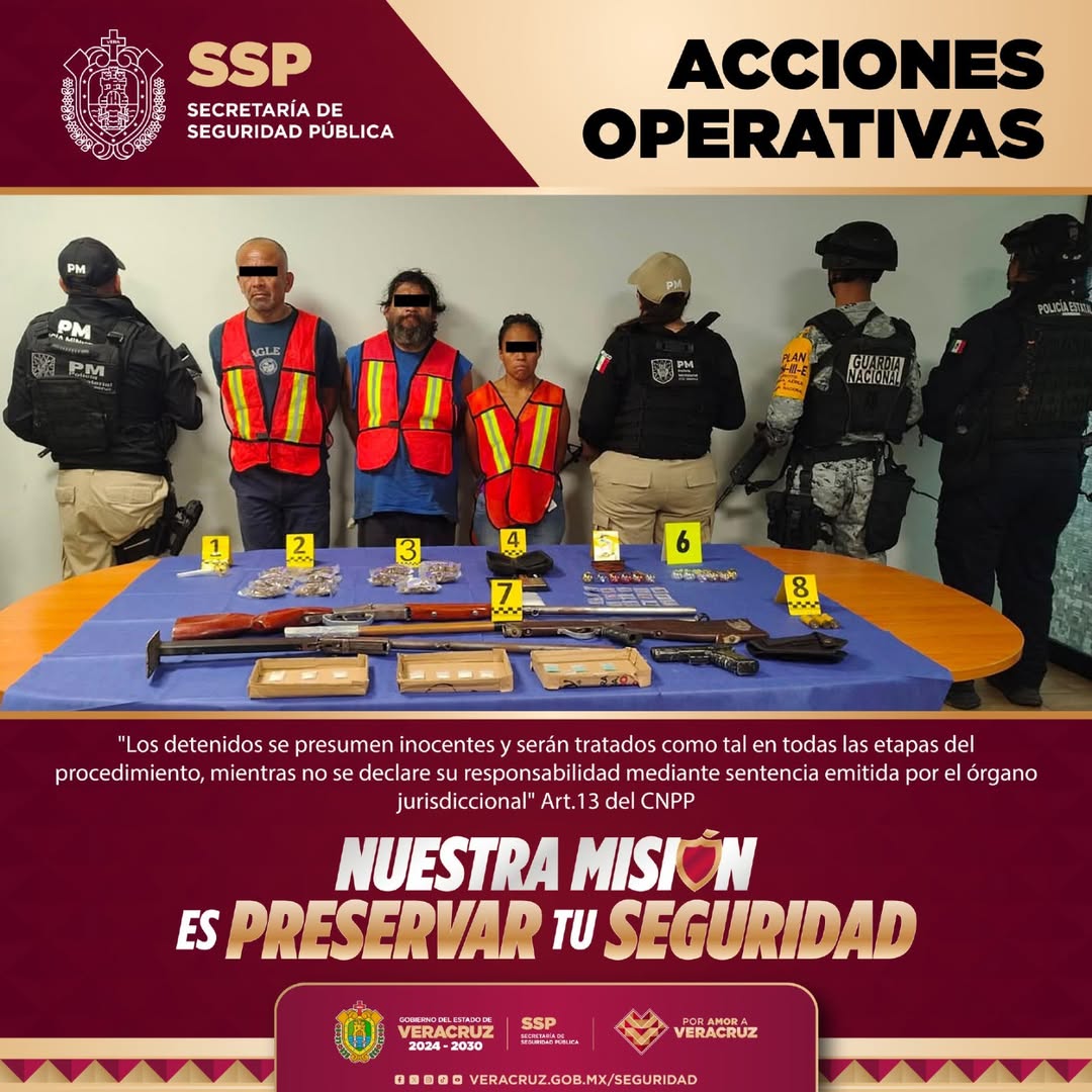Cateos en cinco municipios de Veracruz dejan ocho detenidos