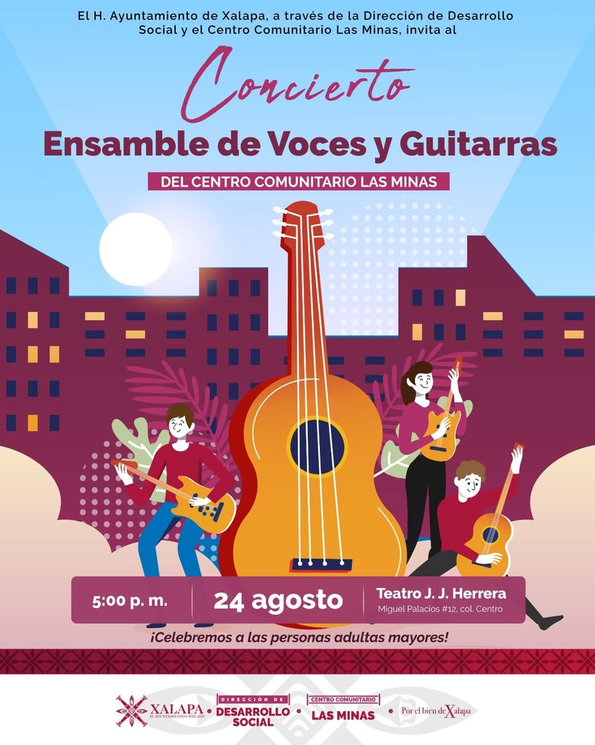 Concierto del Ensamble de Voces y Guitarras del Centro Comunitario Las Minas en Xalapa