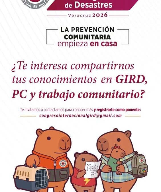 Abren convocatoria para Congreso de Gestión Integral de Riesgos en Veracruz