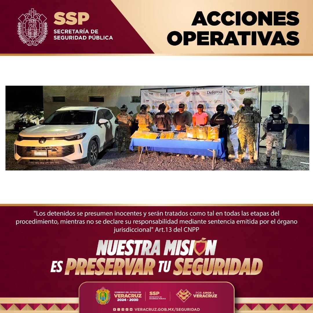 Nueve personas detenidas por delitos contra la salud en Veracruz
