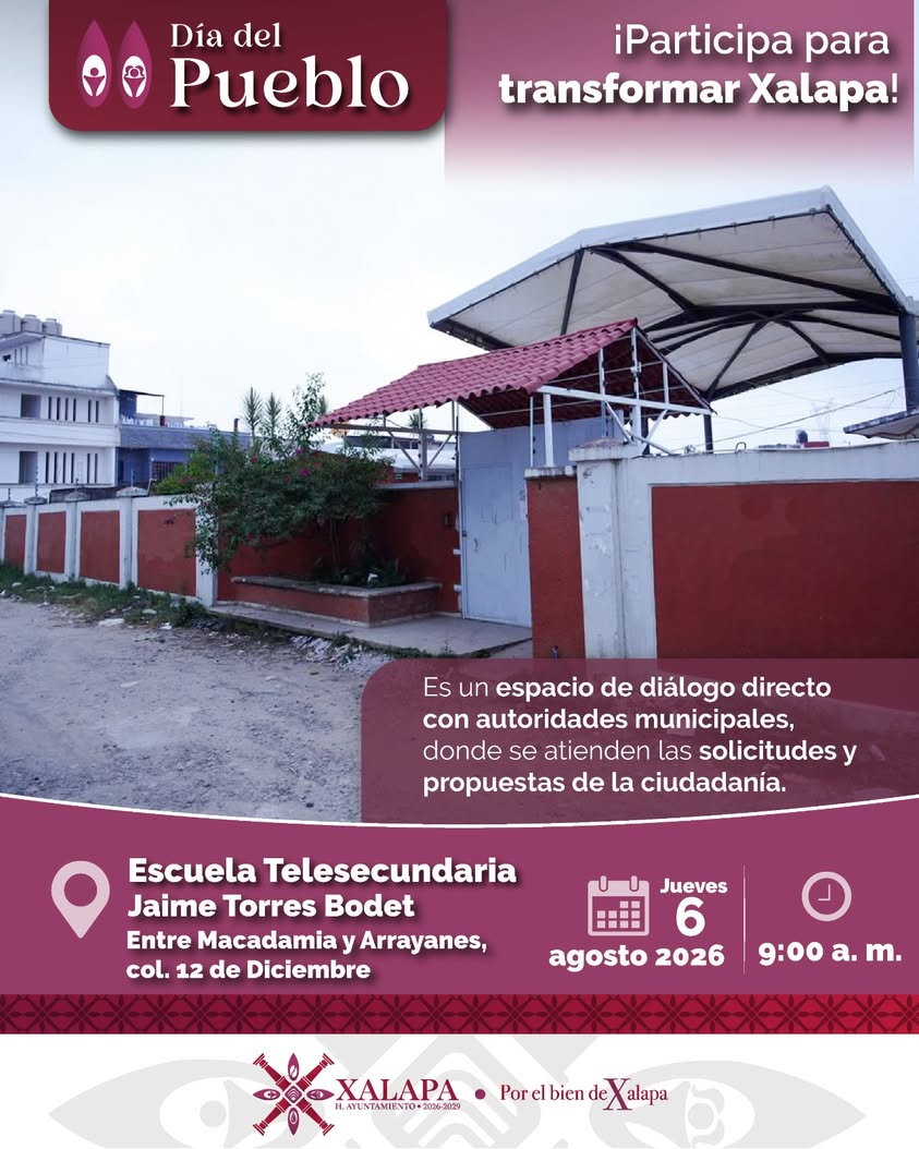 dia-del-pueblo-xalapa-telesecundaria-jaime-torres-bodet Jornada del Día del Pueblo en Xalapa el 6 de agosto de 2026