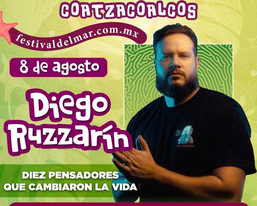 Diego Ruzzarín ofrecerá conferencia en Festival del Mar 2026