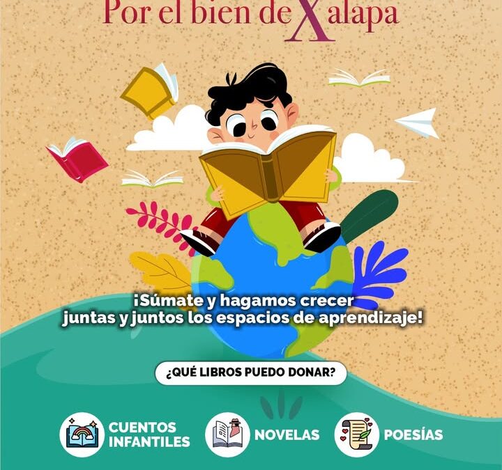 Campaña de donación de libros en Xalapa busca fortalecer bibliotecas