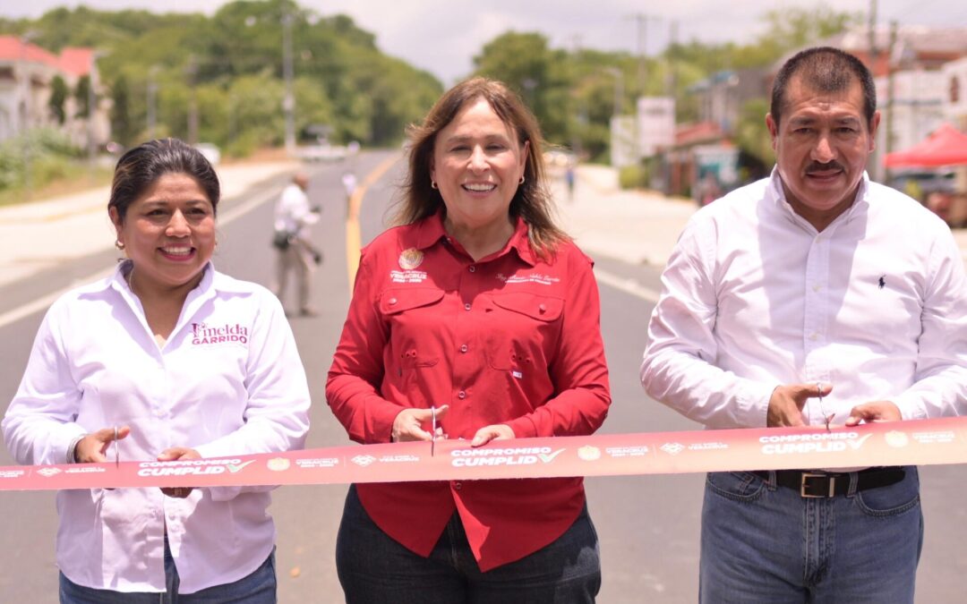 Rocío Nahle entrega 33 kilómetros rehabilitados de la carretera Álamo–Tihuatlán