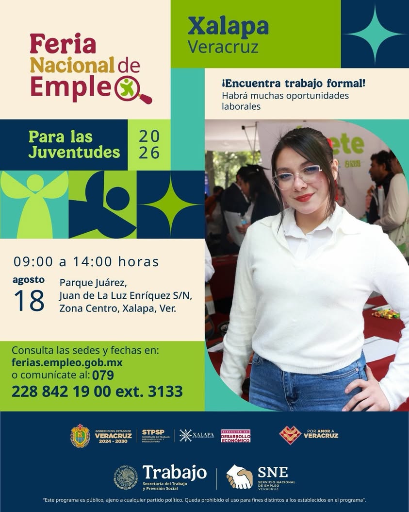 feria-nacional-de-empleo-juventudes-2026-xalapa Feria Nacional de Empleo para las Juventudes 2026 en Xalapa