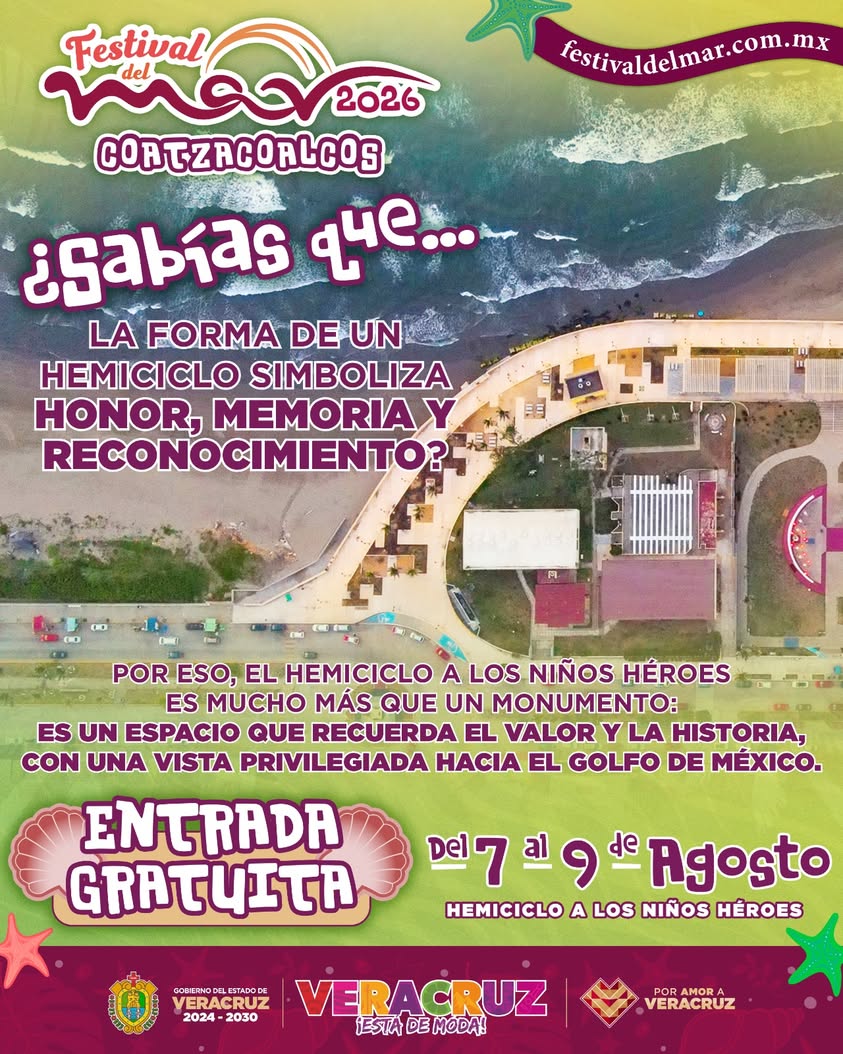 Hemiciclo a los Niños Héroes de Coatzacoalcos, sede del Festival del Mar 2026