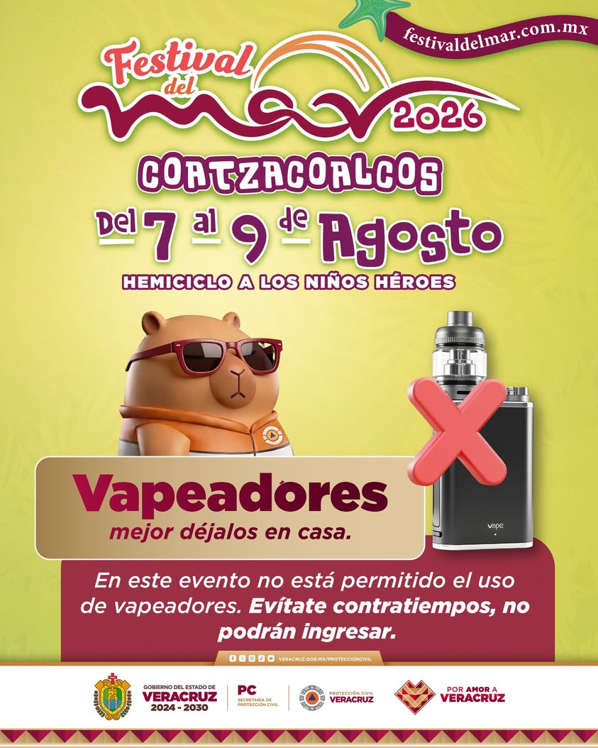 Anuncio del Festival del Mar 2026 de Protección Civil Veracruz