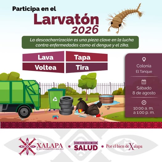 Ayuntamiento de Xalapa convoca a jornada de descacharrización en colonia El Tanque