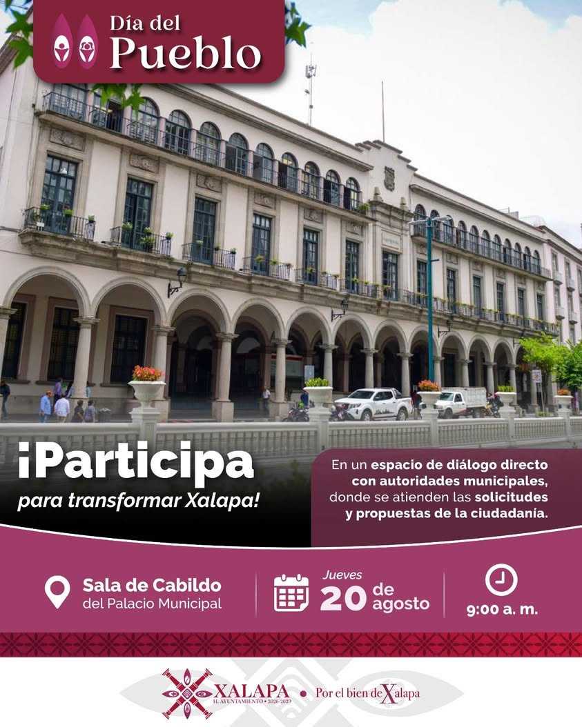 jornada-dia-del-pueblo-xalapa-20-agosto Jornada del Día del Pueblo en Xalapa el 20 de agosto en la Sala de Cabildo