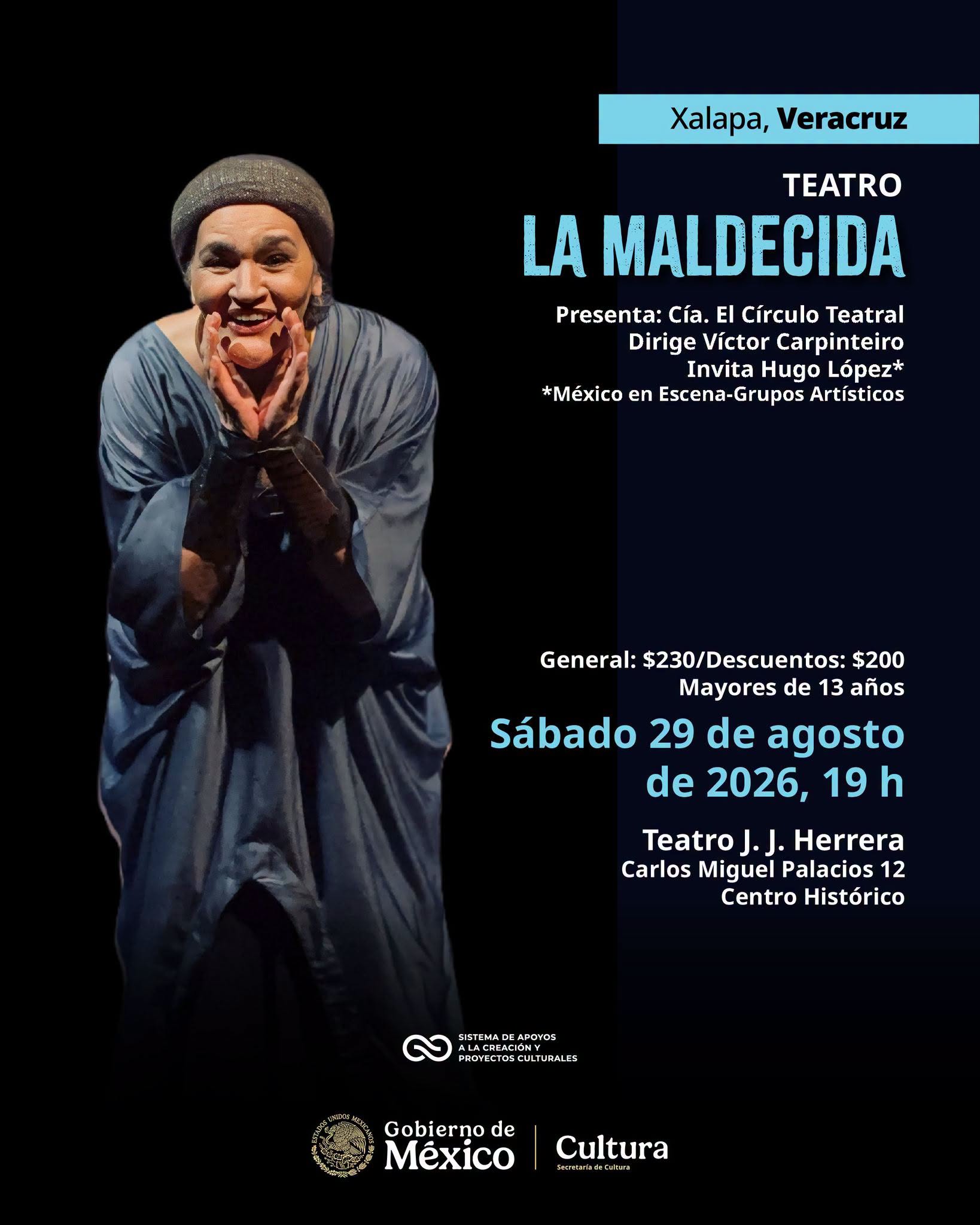 la-maldecida-el-circulo-teatral-xalapa La Maldecida, obra con dirección de Víctor Carpinteiro y actuación de Claudia Frías