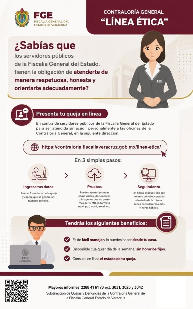 linea-etica-fge-veracruz Línea Ética de la Fiscalía General del Estado de Veracruz para reportar irregularidades